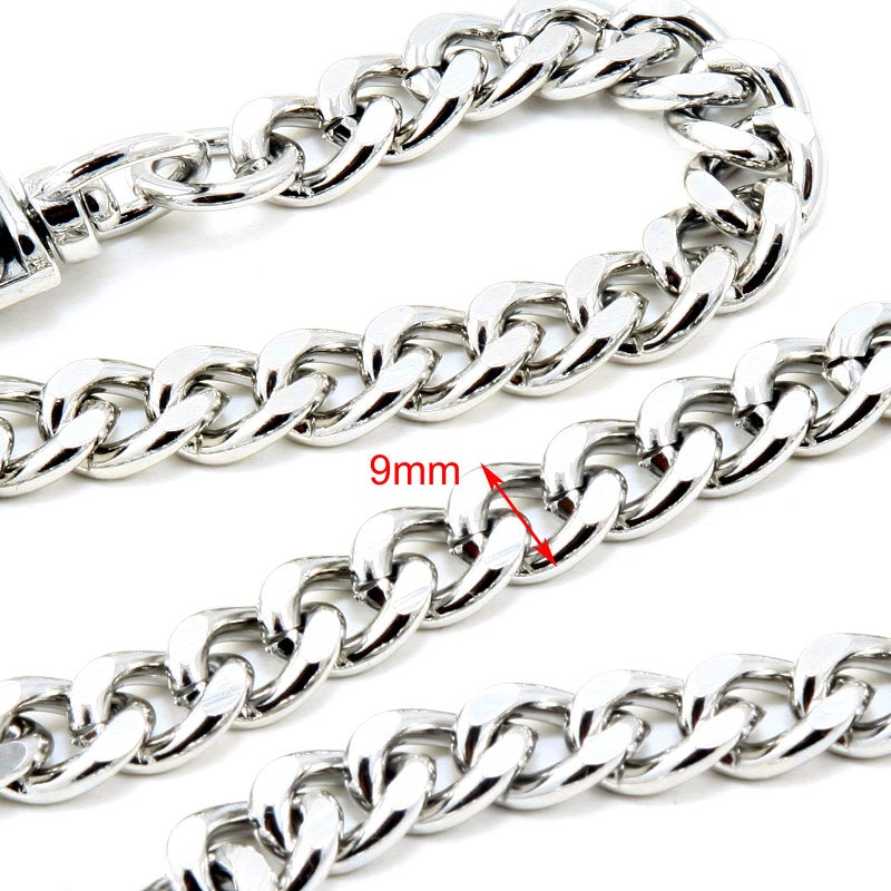 Double K Basic Strong Leash Biker Trucker Key Jean Wallet Chain (17") Silver CS154 - Image 3